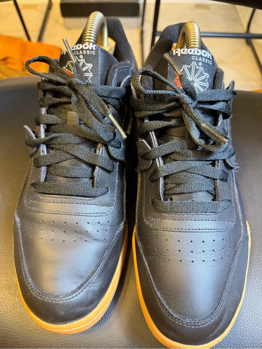 REEBOK WORKOUT PLUS CN2127 BLACK CARBON CLASSIC MEN SHOES Sz10